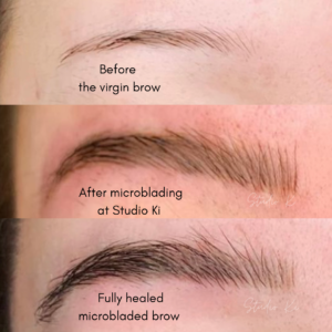 FF21CEA8 0486 457E 91B3 D80E8D0654E9 Microbladed brow before, after and healed